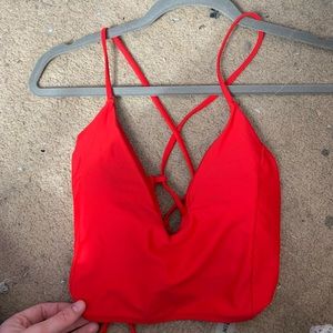 Red SHEIN bikini top